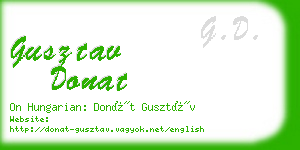 gusztav donat business card